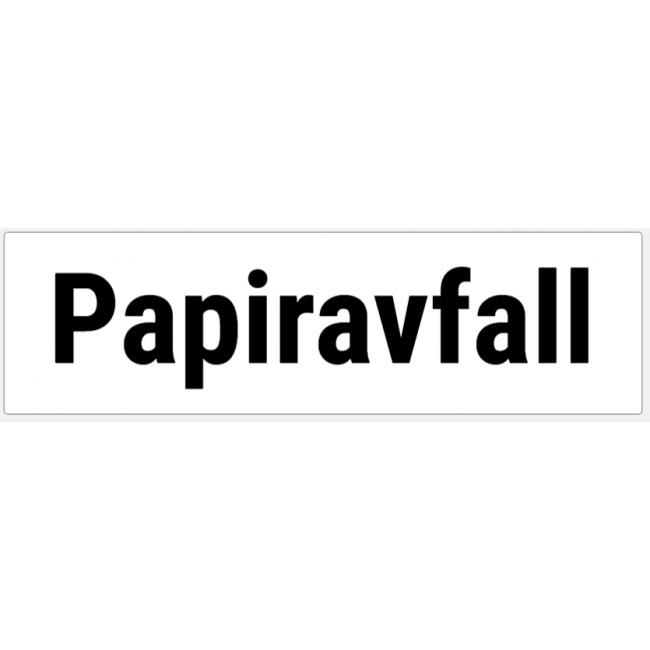 Papiravfall 350x100mm